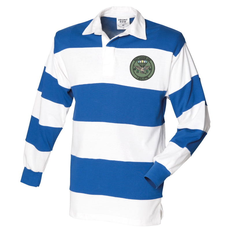 Wattisham SES 1 Avn Attk Front Row Sewn Stripe Long Sleeve Rugby Shirt