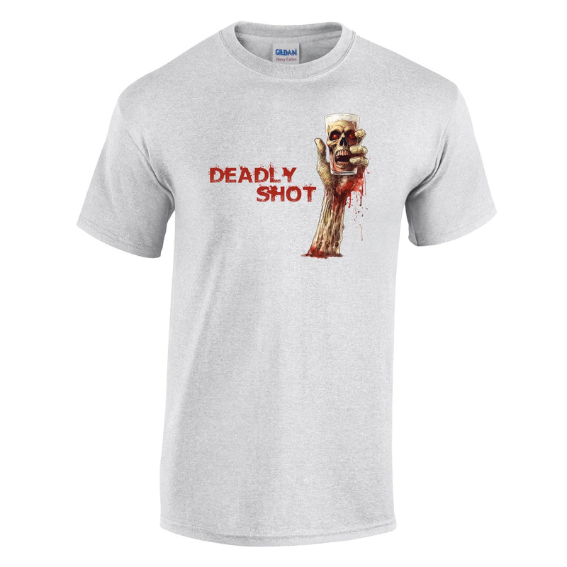 Zombie Deadly Shot Printed T-Shirt