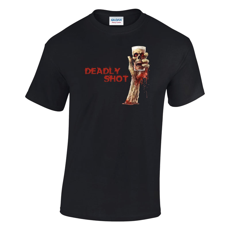 Zombie Deadly Shot Printed T-Shirt