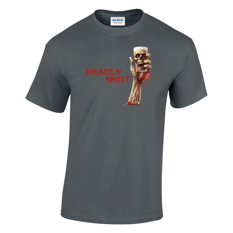Zombie Deadly Shot Printed T-Shirt