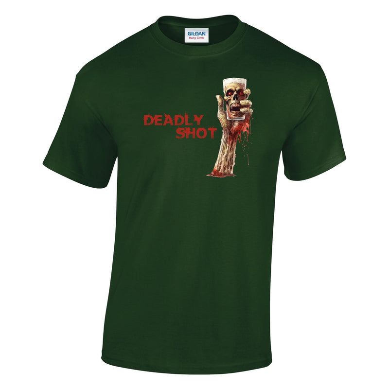 Zombie Deadly Shot Printed T-Shirt