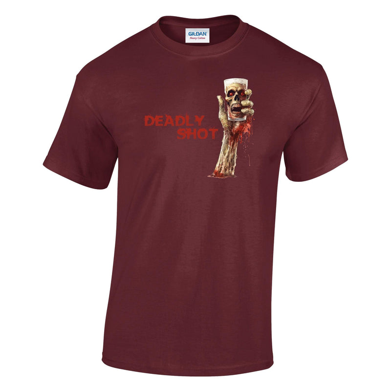 Zombie Deadly Shot Printed T-Shirt