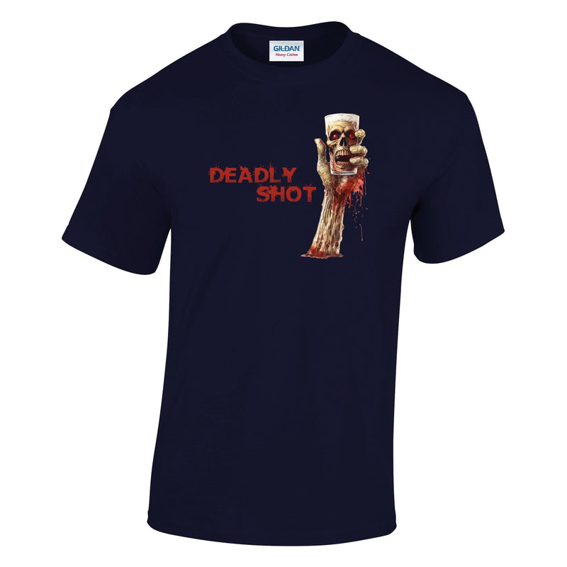 Zombie Deadly Shot Printed T-Shirt