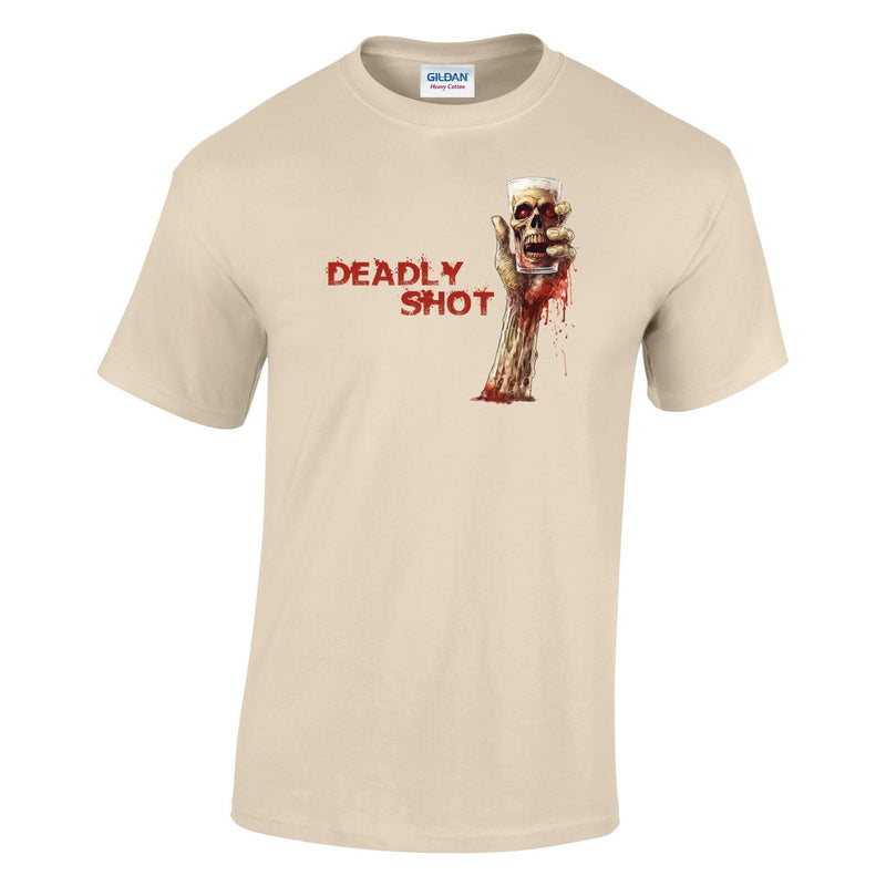 Zombie Deadly Shot Printed T-Shirt