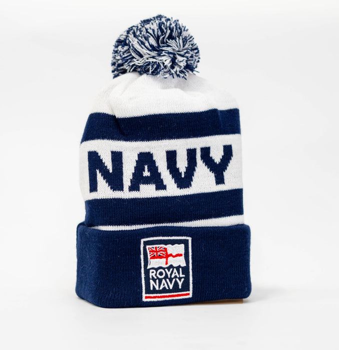 Royal Navy Bobble Beanie Hat