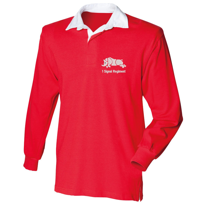 1 Signal Regiment Long Sleeve Rugby Shirt