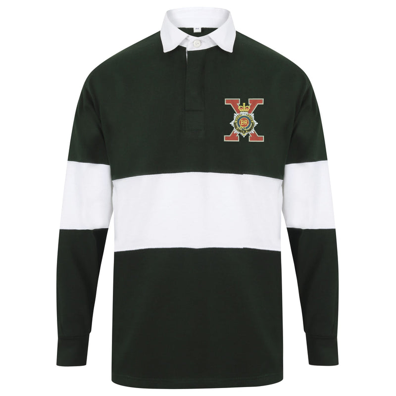 10 Regiment Royal Corps of Transport Long Sleeve Panelled Rugby Shirt