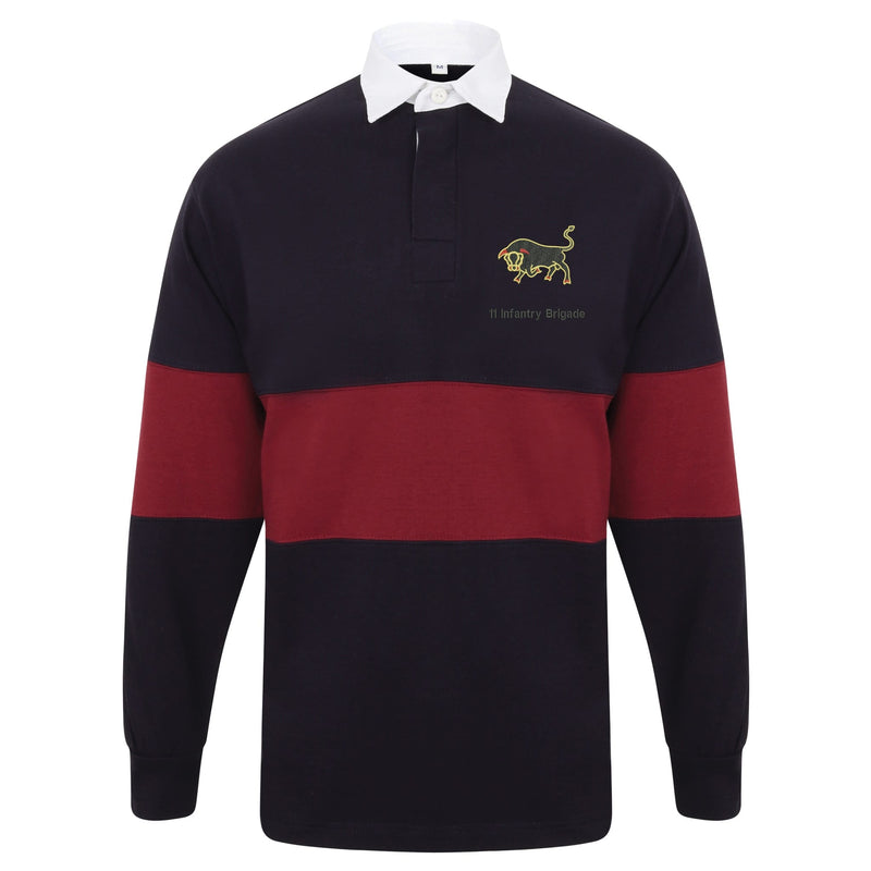 11th Infantry Brigade Long Sleeve Panelled Rugby Shirt