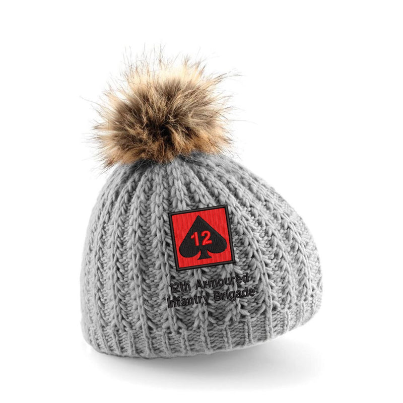 12th Armoured Infantry Brigade Pom Pom Beanie Hat