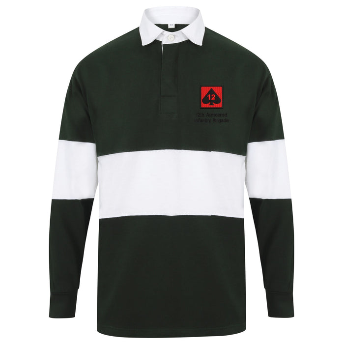 12th Armoured Infantry Brigade Long Sleeve Panelled Rugby Shirt