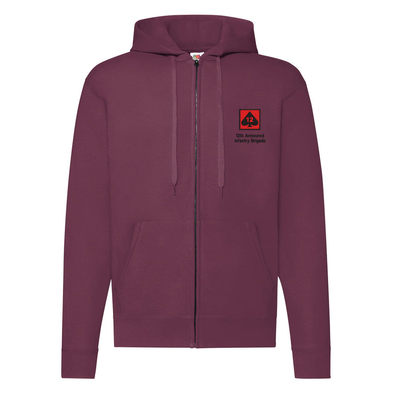 12th Armoured Infantry Brigade Zipped Hoodie