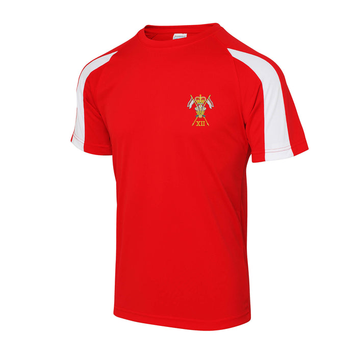 12th Royal Lancers Contrast Polyester T-Shirt