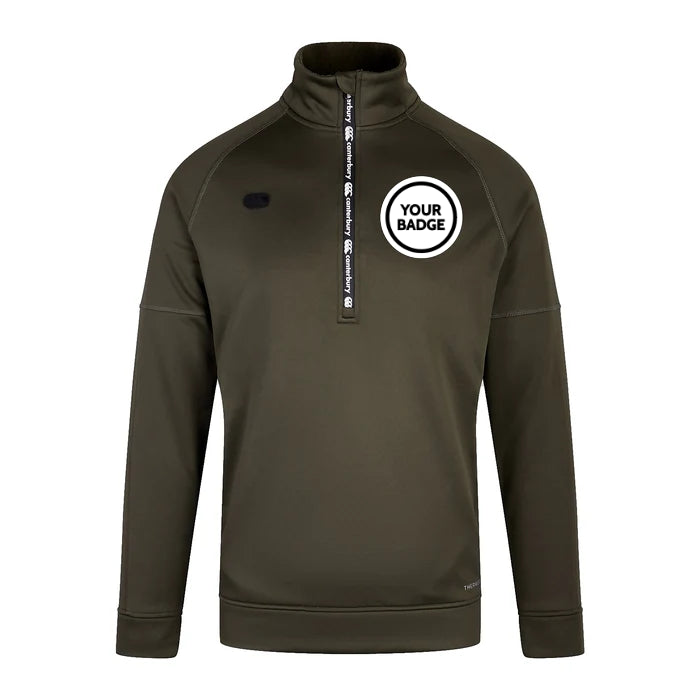 Canterbury Half Zip Thermoreg Fleece Green - Choose Your Badge