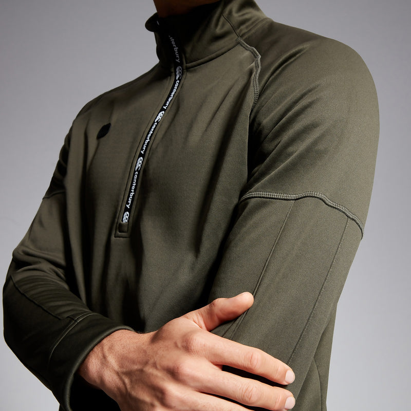 Canterbury Half Zip Thermoreg Fleece Green - Choose Your Badge