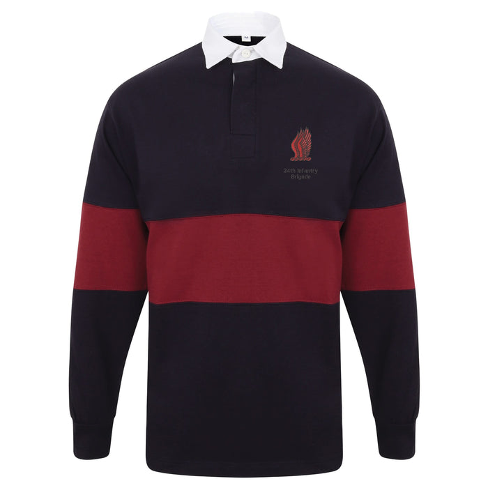 24th Infantry Brigade Long Sleeve Panelled Rugby Shirt
