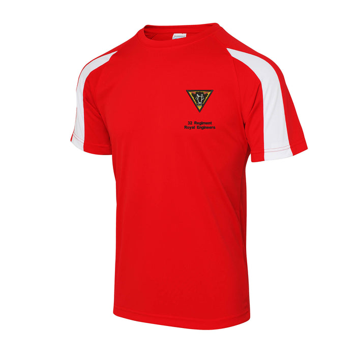 32 Regiment Royal Engineers Contrast Polyester T-Shirt