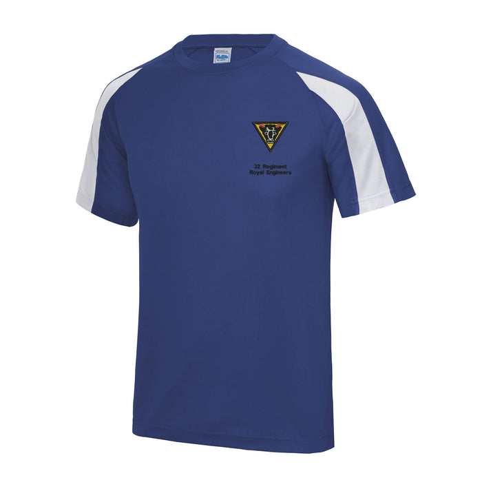 32 Regiment Royal Engineers Contrast Polyester T-Shirt