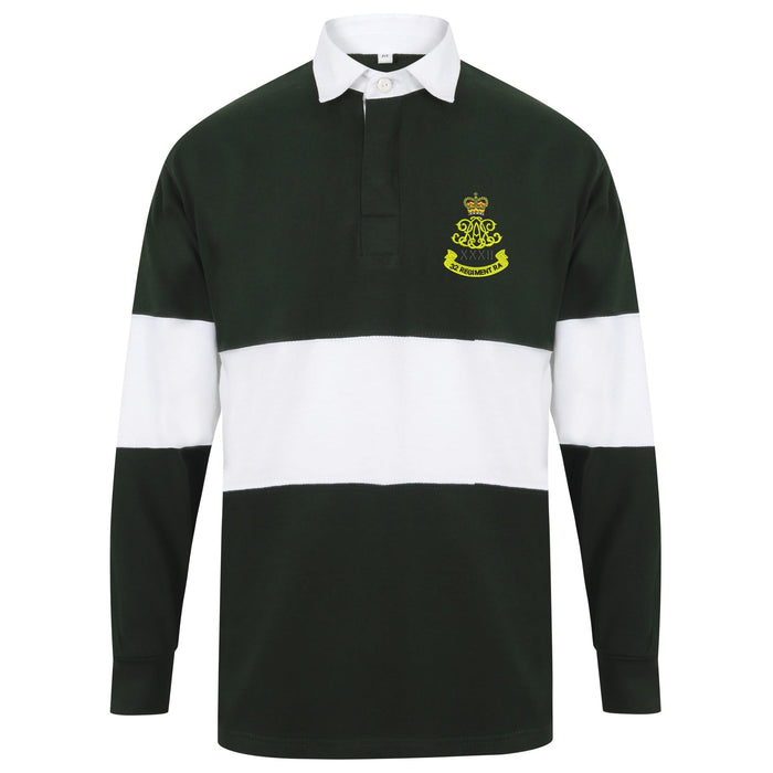 32nd Regiment Royal Artillery Long Sleeve Panelled Rugby Shirt