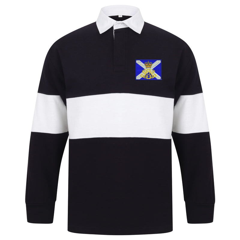 40th Regiment Royal Artillery - The Lowland Gunners Long Sleeve Panelled Rugby Shirt