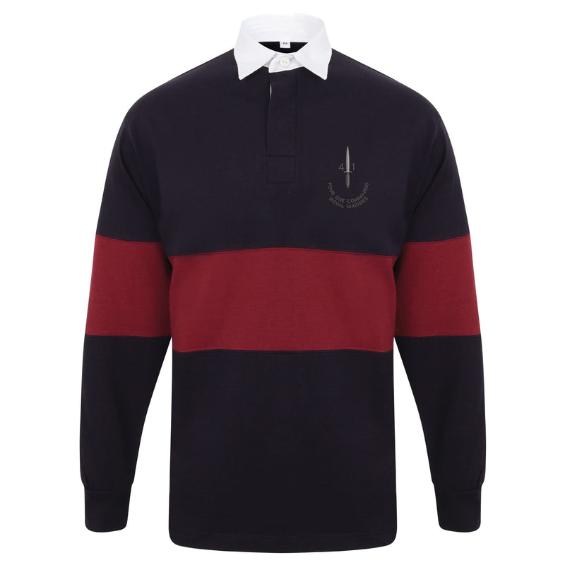 41 Commando Long Sleeve Panelled Rugby Shirt