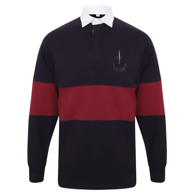 42 Commando Long Sleeve Panelled Rugby Shirt