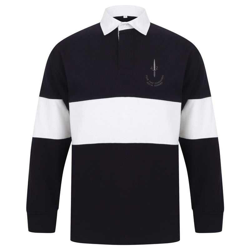 42 Commando Long Sleeve Panelled Rugby Shirt