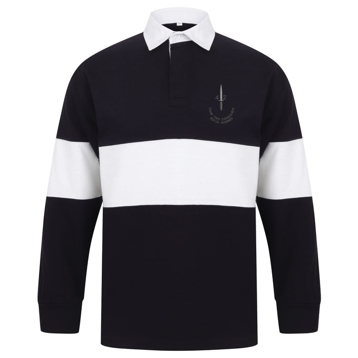 42 Commando Long Sleeve Panelled Rugby Shirt
