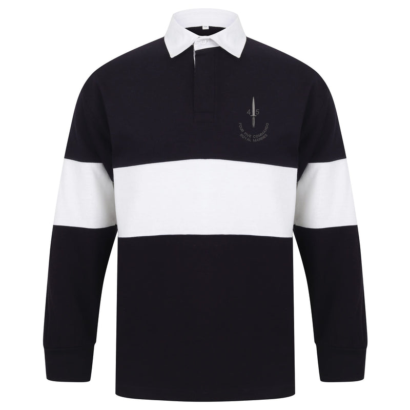 45 Commando Long Sleeve Panelled Rugby Shirt