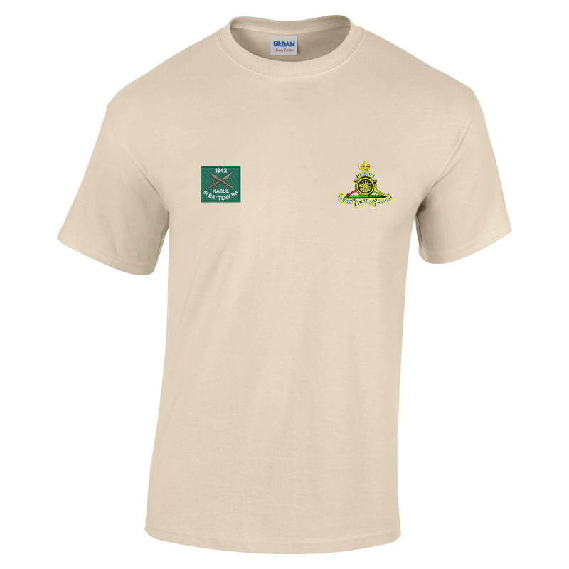 51 Battery Royal Kabul and Royal Artillery Badges Cotton T-Shirt