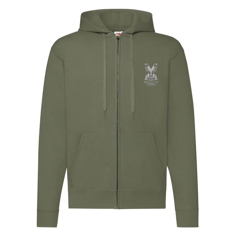 51st Highland Division Zipped Hoodie