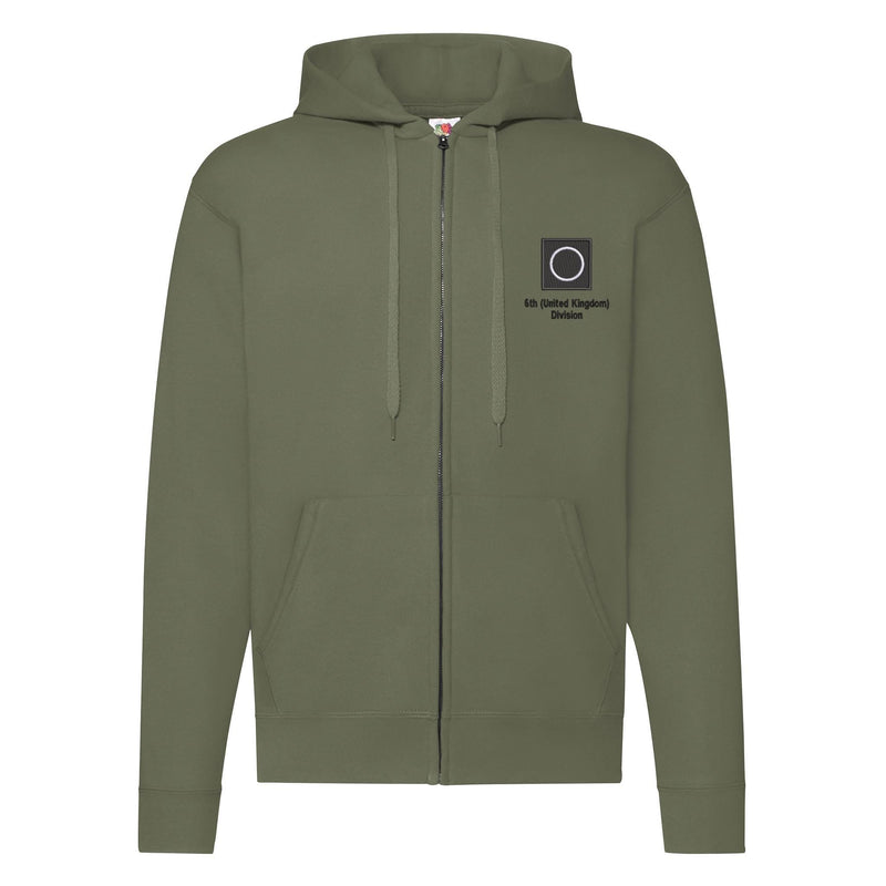 6th (United Kingdom) Division Zipped Hoodie