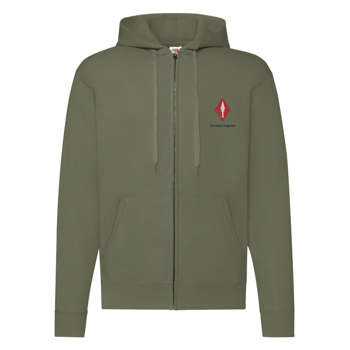 7th Signal Regiment (Corps Main) Zipped Hoodie