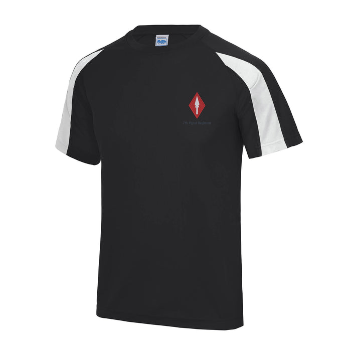 7th Signal Regiment (Corps Main) Contrast Polyester T-Shirt