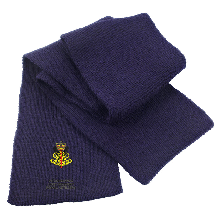95 Commando Light Regiment Royal Artillery Heavy Knit Scarf