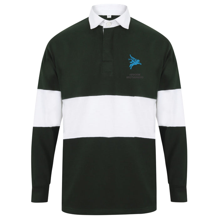 Airborne Brotherhood Long Sleeve Panelled Rugby Shirt