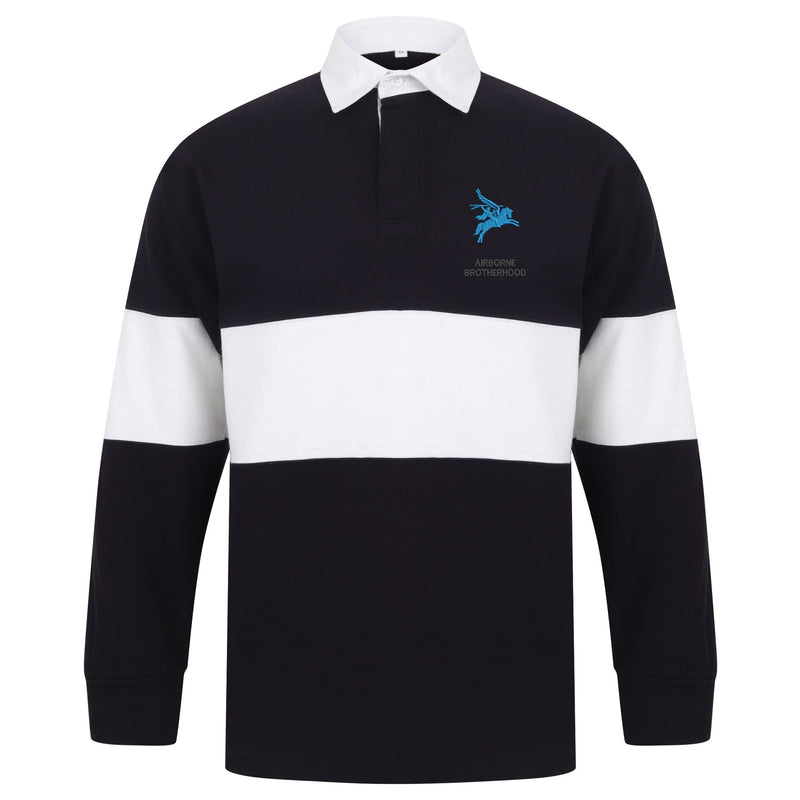 Airborne Brotherhood Long Sleeve Panelled Rugby Shirt