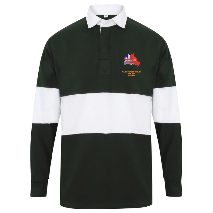 Allied Forces Berlin Veteran Long Sleeve Panelled Rugby Shirt