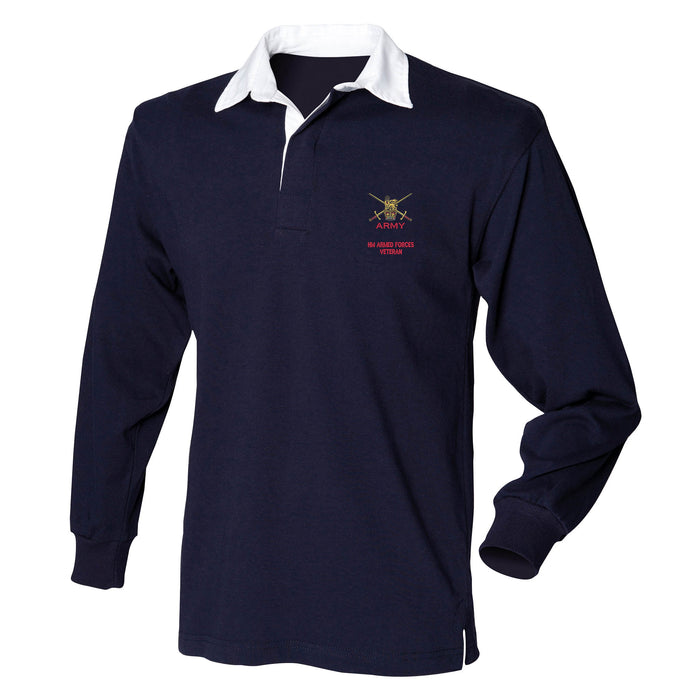 Army - Armed Forces Veteran Long Sleeve Rugby Shirt