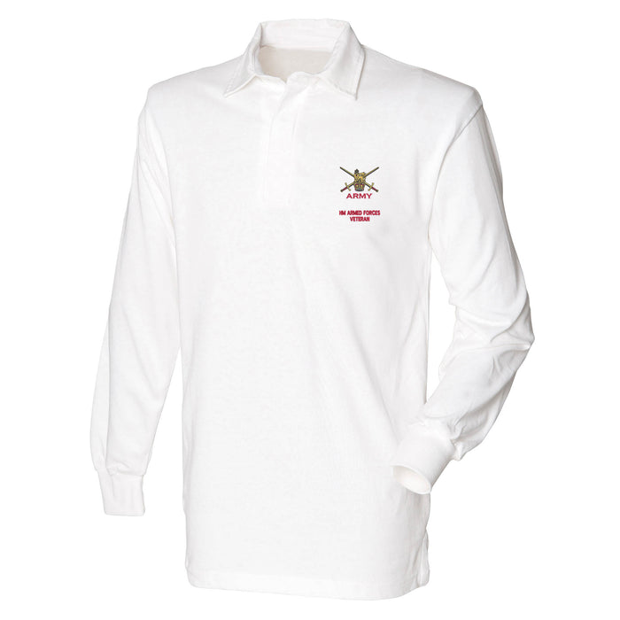 Army - Armed Forces Veteran Long Sleeve Rugby Shirt