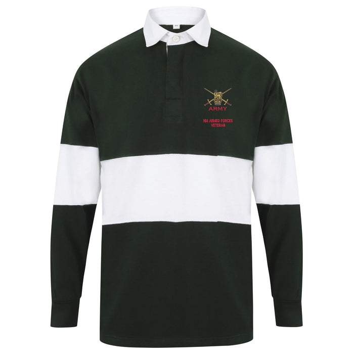 Army - Armed Forces Veteran Long Sleeve Panelled Rugby Shirt