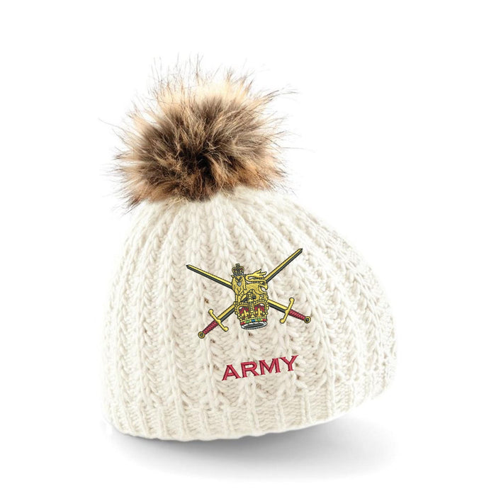 Army Pom Pom Beanie Hat