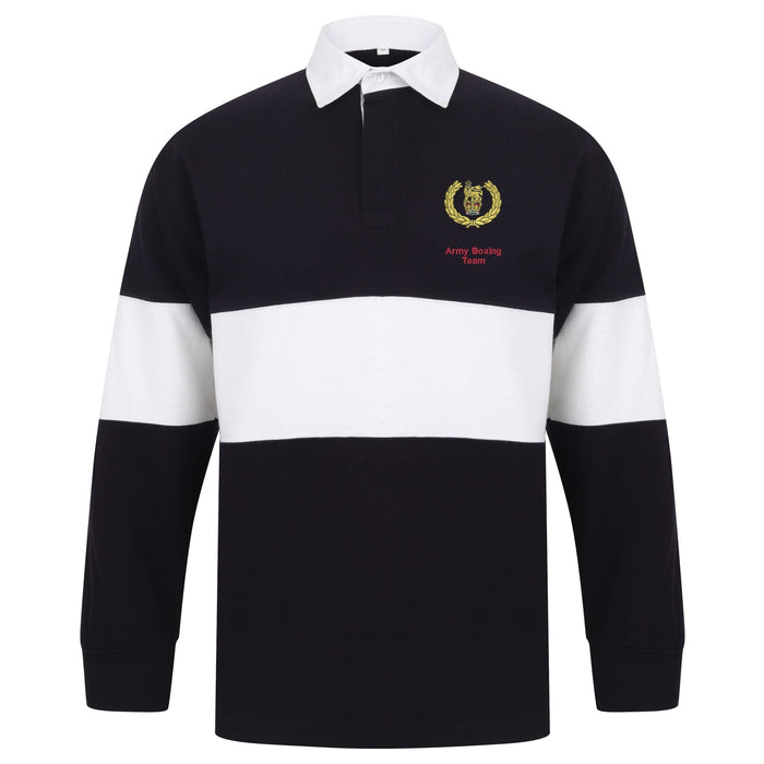 Army Boxing Team Long Sleeve Panelled Rugby Shirt