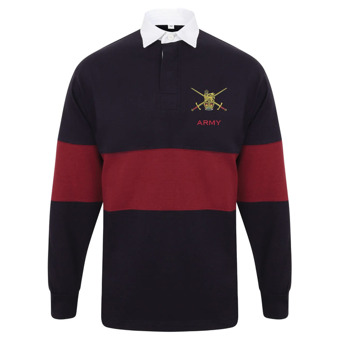 Army Long Sleeve Panelled Rugby Shirt
