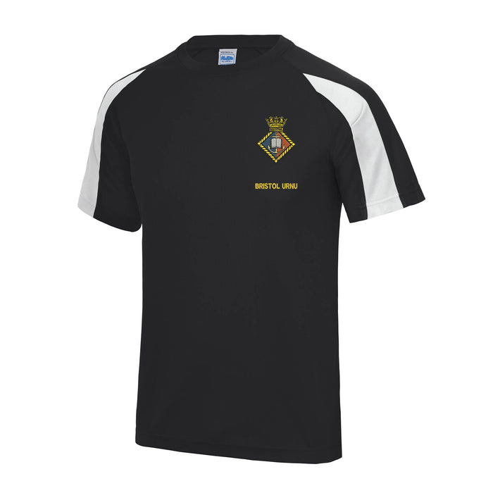 Bristol University Royal Naval Unit Contrast Polyester T-Shirt