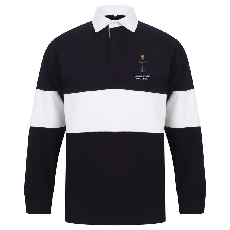 Combined Services Hockey Squad Long Sleeve Panelled Rugby Shirt