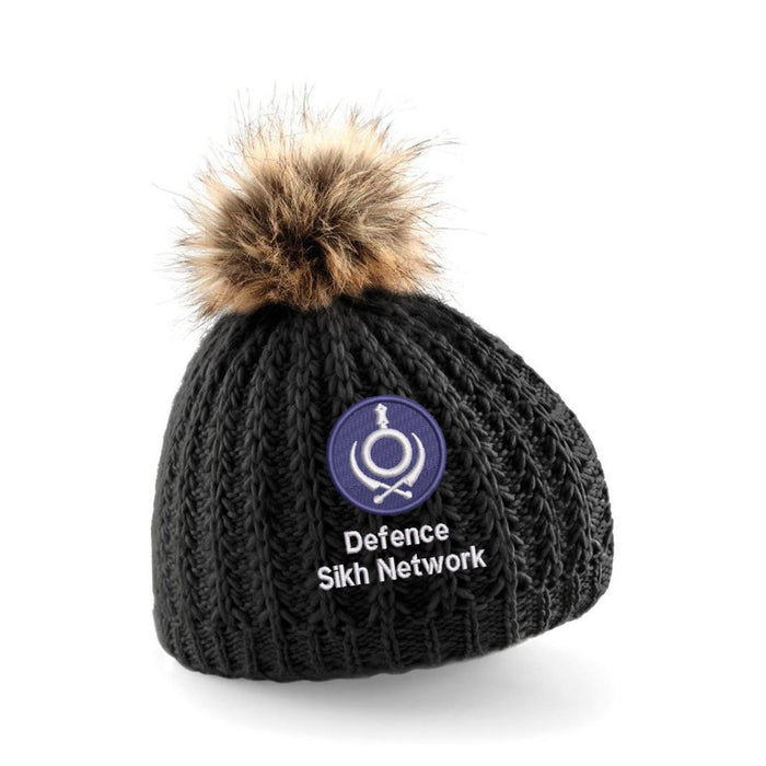 Defence Sikh Network Pom Pom Beanie Hat