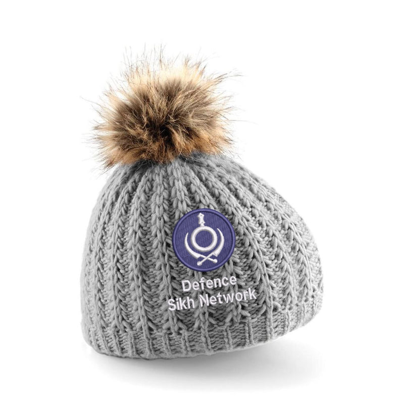 Defence Sikh Network Pom Pom Beanie Hat
