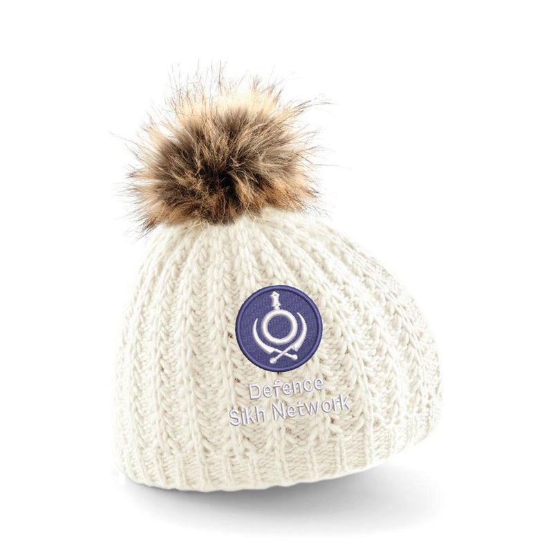 Defence Sikh Network Pom Pom Beanie Hat