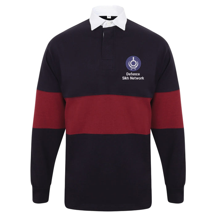 Defence Sikh Network Long Sleeve Panelled Rugby Shirt