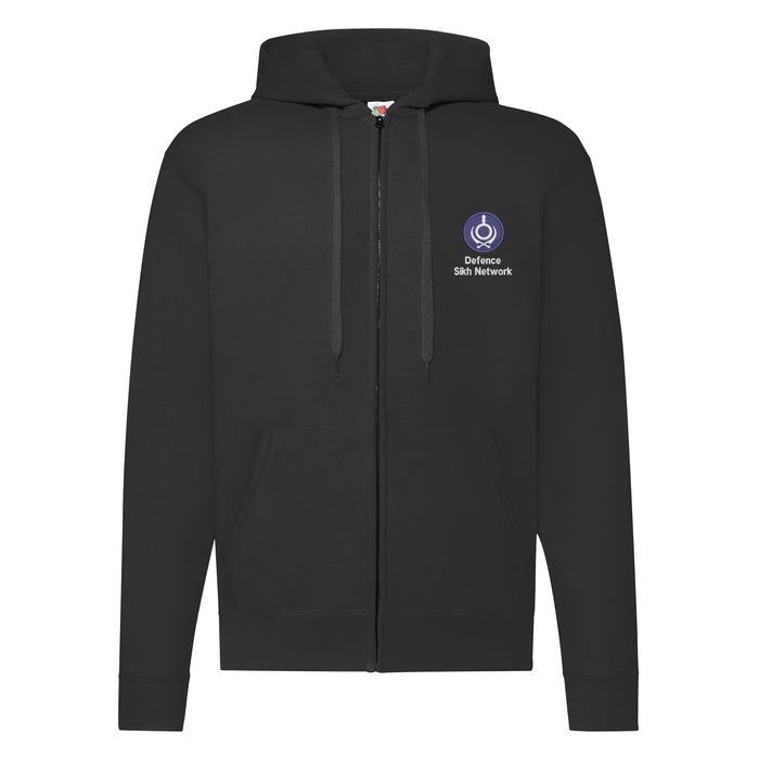 Defence Sikh Network Zipped Hoodie